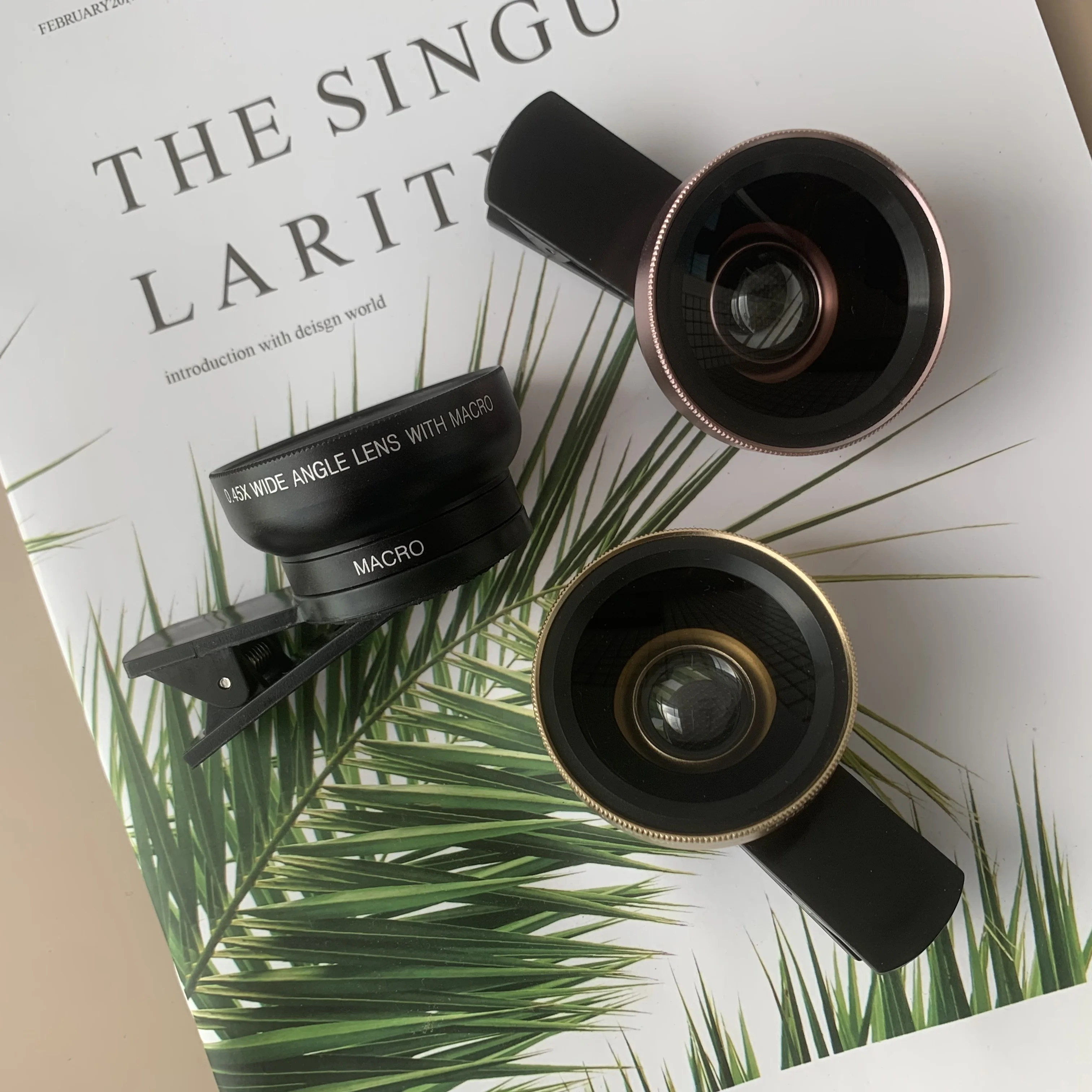 Photography Equipment Universal Closeup 0.45x Wide Angle Clip Camera Lenses Mobile Phone Macro Lens