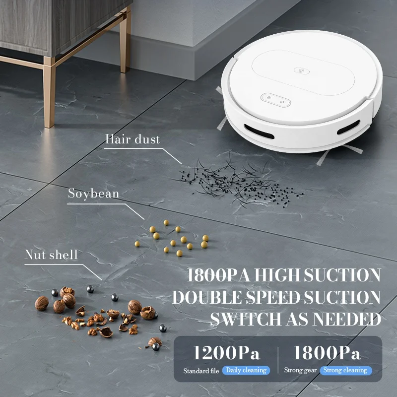 Robot Vacuum and Mop Combo 2 in 1 App Control Self-Charging Robotic Vacuum Cleaner for Low Carpet Hard Floor Pet Hair