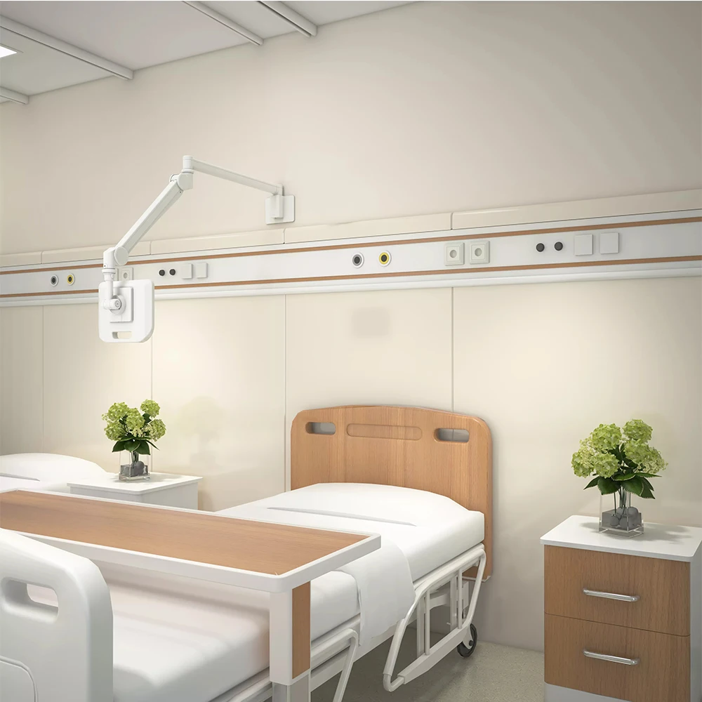 CE Approved UP and Down Height Adjustable Fold able Wall Mount Medical Monitor Arm For Hospital