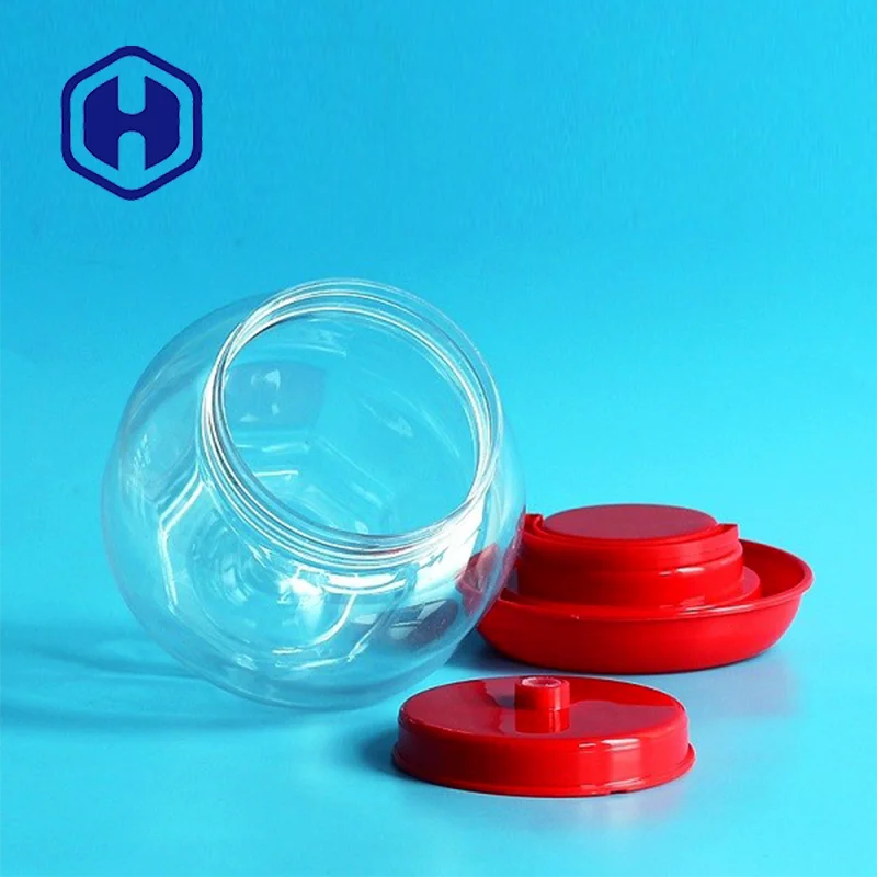 500ml preserved vegetable fruits packing plastic pickle jars with air hole screw lid