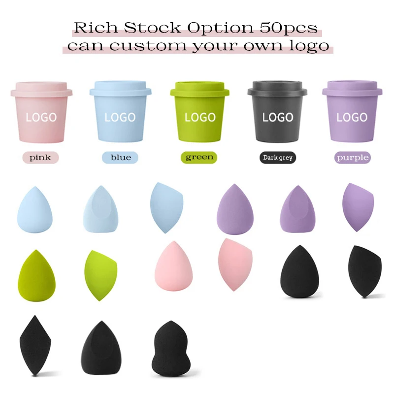 FEIYAN Dry And Wet Eco-Friendly Washable Reusable Manufacturer Beauty Sponge Blender Storage Case Silicone Makeup Sponge Holder
