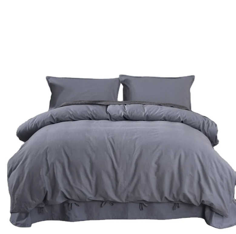 OEKO-TEX  Flax linen bed sheet linen duvet cover  pink color  with hemp bedding 100% French flax linen bedding set