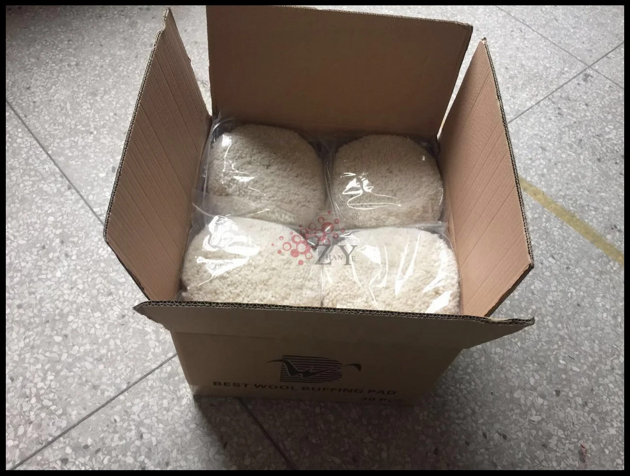 5 6 8 inch 100% Buffing Single Side artificial buffing Polishing Wool Pad For Car Polishing