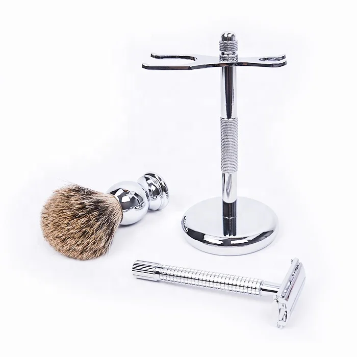 DM Stainless Steel Shaving Brush Holder/Razor Holder/shaving Set