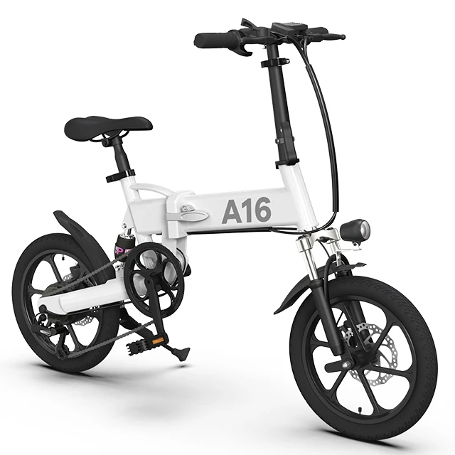 EU USA warehouse ADO A16 electric bicycle ebike 16 inch folding portable Aluminum Alloy  e bike  electric hybrid bike