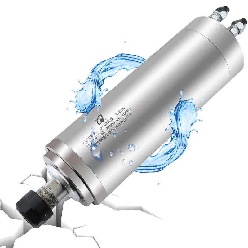 Spindle 2.2kw Water-Cooled Cooling Cnc Router Motor 220v/380v Engraving 24000 Rpm 400hz