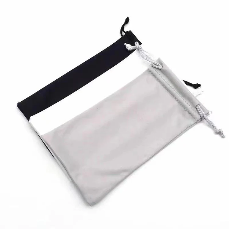 Custom Full Color Printing Microfiber Eyeglasses/ Sunglasses Soft Drawstring Bag