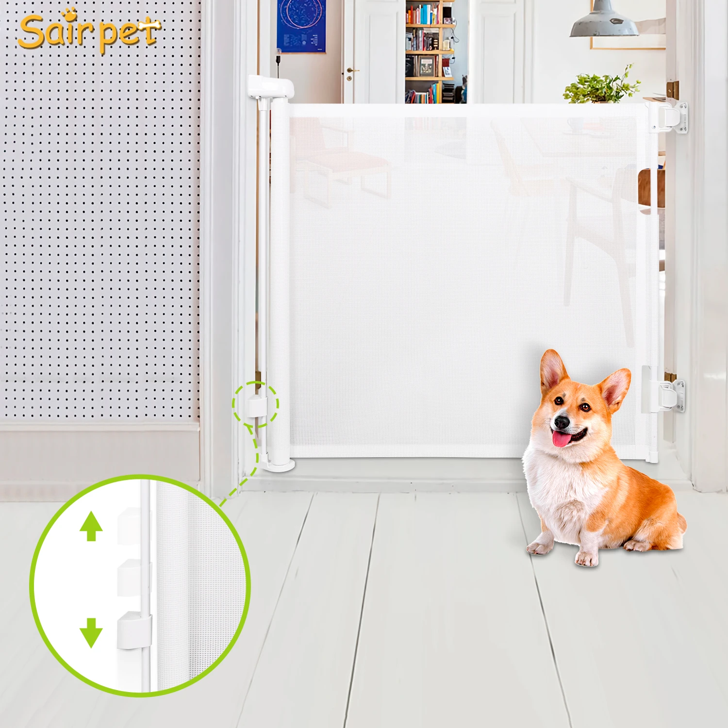 Wholesale Outdoor indoor Pets Child Safety Fence Retractable Baby Gate For Door Stairs Doorways