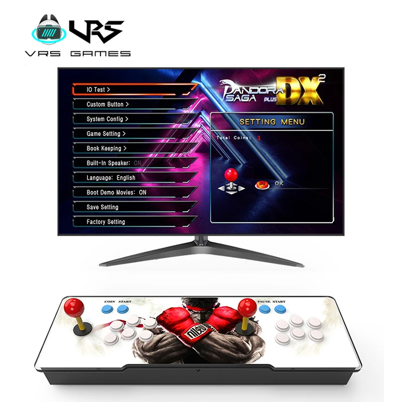 Factory Direct HD 26800 3D In-1 Retro Arcade Gaming Stick Sport Coin Pusher Video Game Console Metal High Quality Arcade Machine