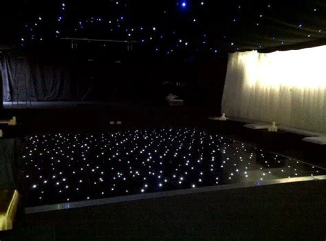 Acrylic star effect luminous floor tiles LED dance floor for wedding party decoration