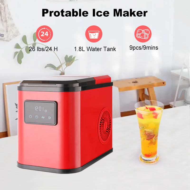 CE, ETL 12V 220V Electric Bullet Cylindrical Ice Machine Automatic Household Mini Ice Maker For Milk Tea