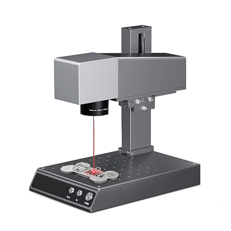 LYBGACNC Desktop Portable Fiber Laser Engraver Engraving for Metal/Paper/Glass/Plastic/Leather Woodworking Cutting Machine