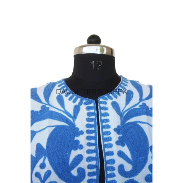 Bohemian Vintage Suzani Vest Jacket For Women Cotton Indian Embroidery jackets Ethnic Inspired Party Wear Open Front Suzani Vest