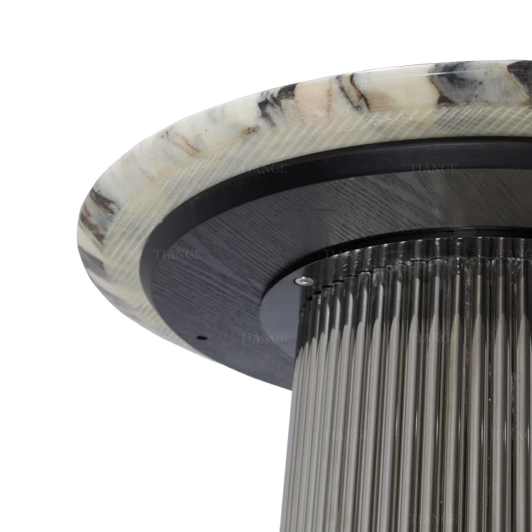 Modern Silver Stainless Steel Different Height Round Coffee Tables