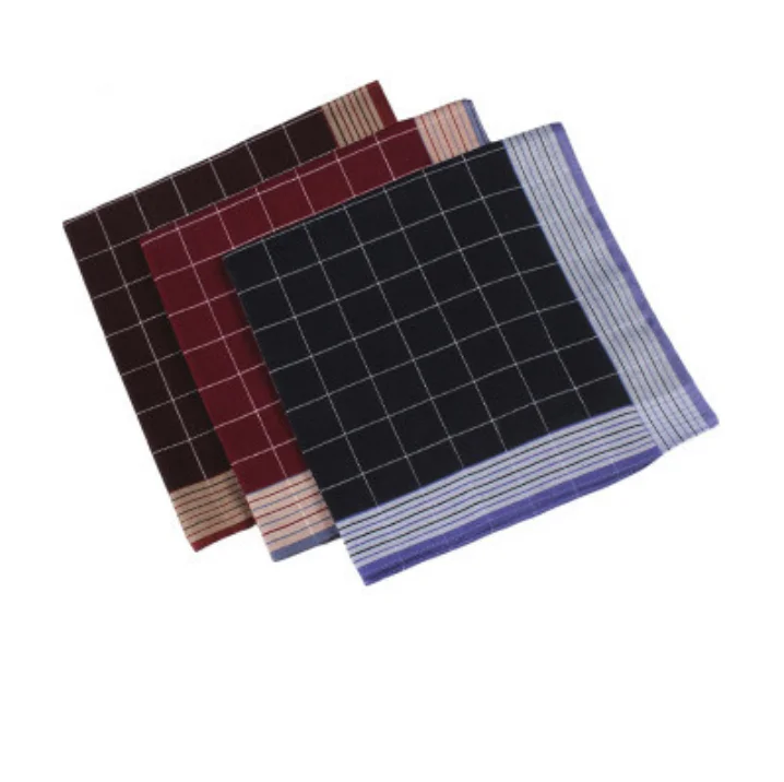 Custom Popular Cotton Handkerchiefs Factory Manufacture Suit Accessories Cotton Pocket Square Handkerchiefs