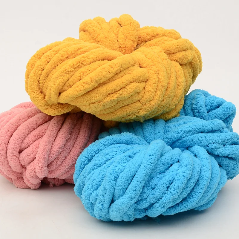 Hot Selling New 250g Super Soft Warm Chenille Blanket Yarn DIY Coarse Wool Yarn Knitting Blanket Chenille HandCraft Chunky Yarn