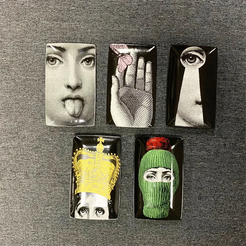 Italian style home decorative ceramic jewelry tray Diamond Jewelry Display Stand Storage tray custom