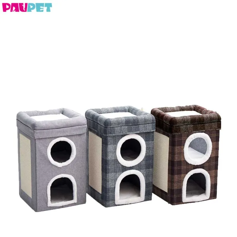 Hot Selling Cozy Foldable Felt Warm Pet Cat Bed Dog House