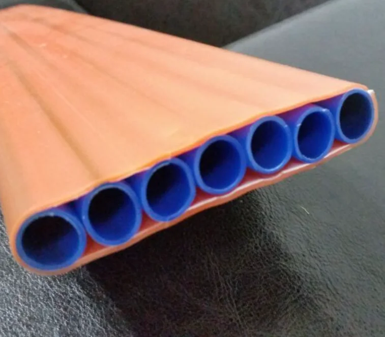 Free Sample, 2 ways 12/8mm Flat Type Direct Buried DB Tube Bundle For Air Blowing Fiber Optical Cable Install Underground Use