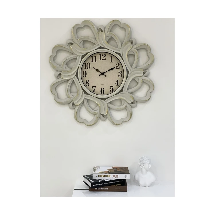 
Popular Modern Home Decor Flower Decorative Wall Clock For Living Room 