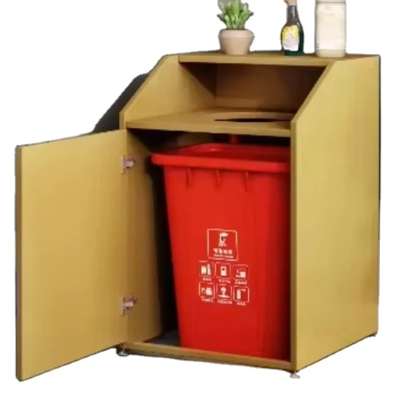 commercial classified garbage container outdoor trash can wooden recycling litter bins with 1 2 3 4 compartments