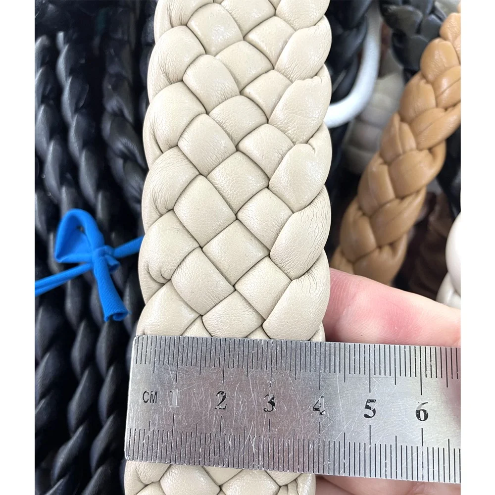 R205  Wholesale sandals accessories braided leather stripe PU leather cord for shoe
