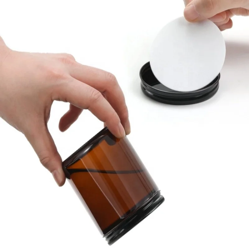 Wholesale 8oz 250ml Amber Glass Candle Jar Candlestick Holder for Christmas Year-Round Use for Candle Making