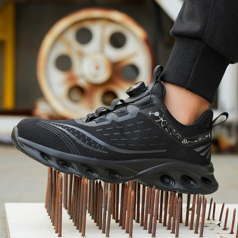 Mesh Anti Puncture Lightweight Safety Shoes Industrial Construction Boots for Men and Women Steel Toe Safety Shoes for Worker