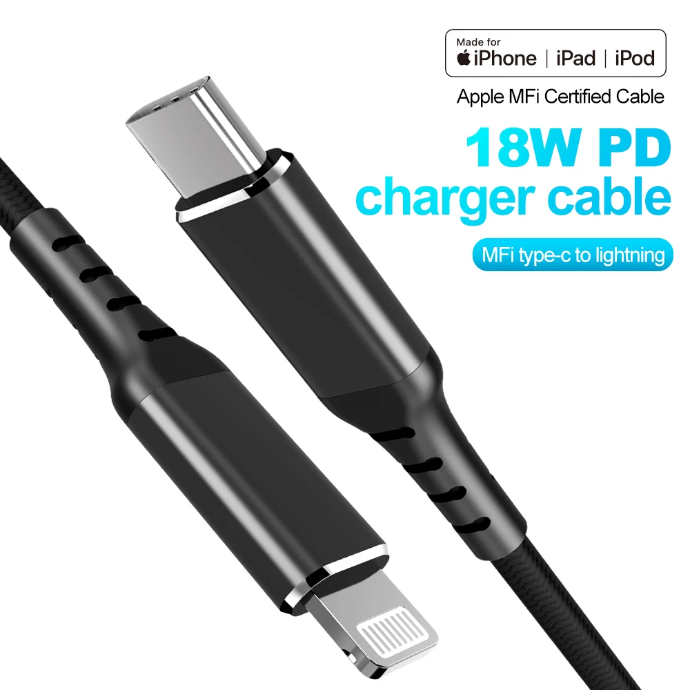 MFI Certified C94 Lightning to USB type C Cable With Aluminum alloy shell and Nylon Braided for Apple iPhone iPad iPad