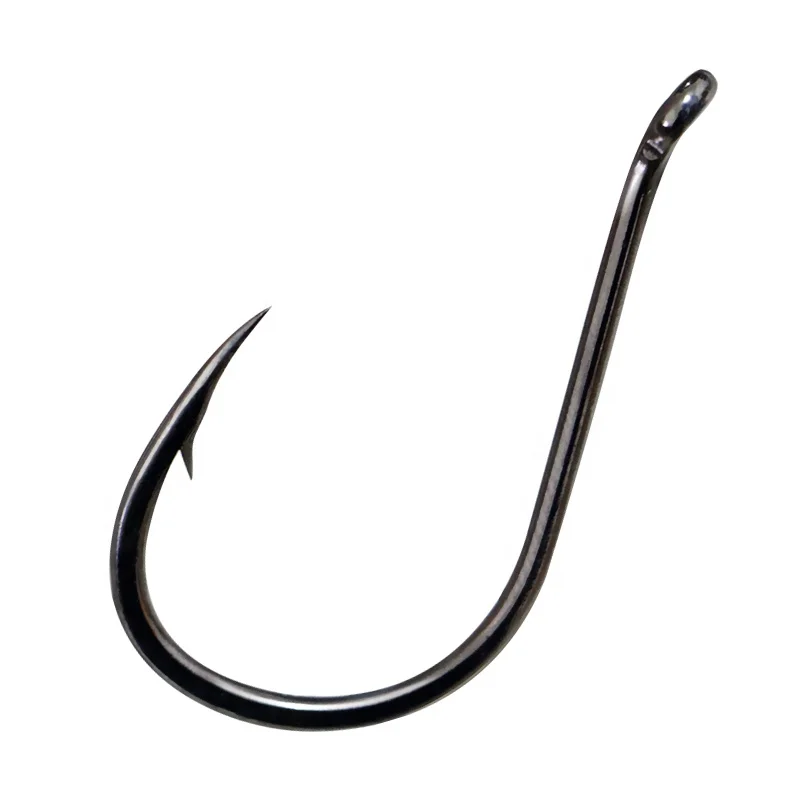 High Quality Carbon Steel Fishing Hooks With Ringed Big Gape Barbed Hook Fishing Tackle