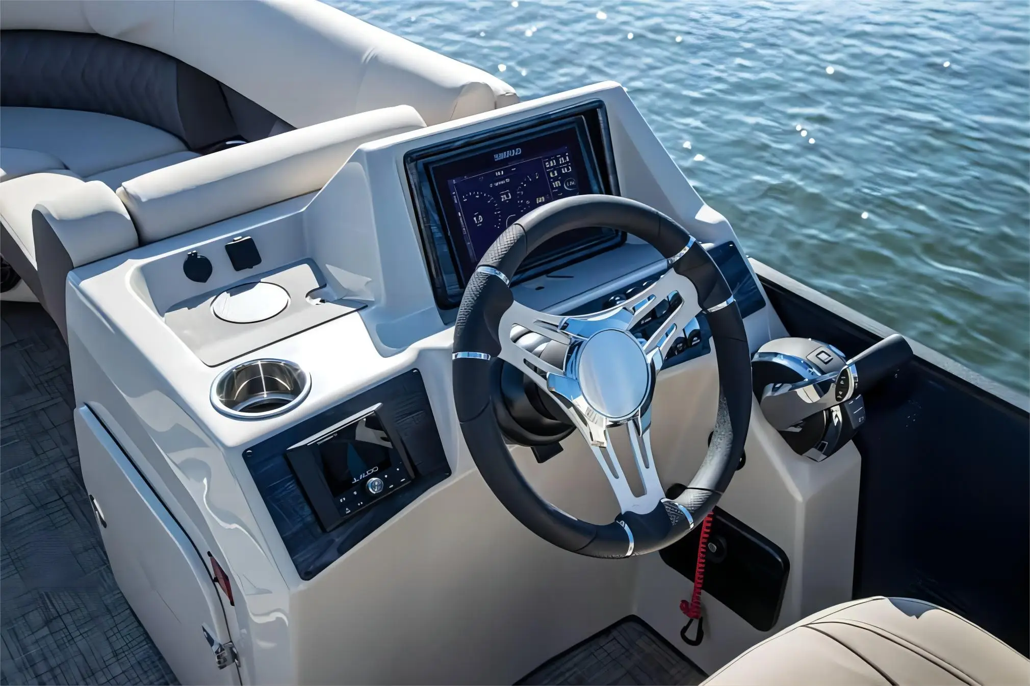 Ecocampor Luxury Aluminum Pontoon Boat for Water Entertainment Hot Selling Party Boat with Engine Combo Set for Fishing in Lakes