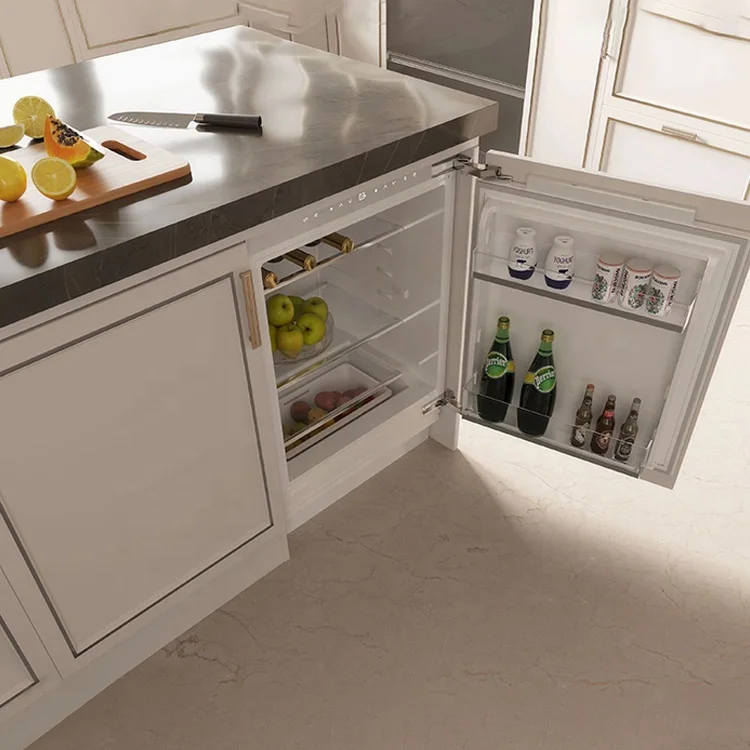 Candor supply 106L/135L built in small counter refrigerator freezer for whole house decoration home appliance
