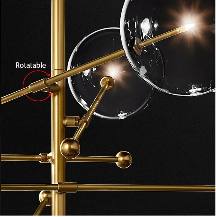 Modern Nordic Style Led Chandelier For Indoor Living Room Dining Room Kitchen Bedroom Glass Ball Pendant Light