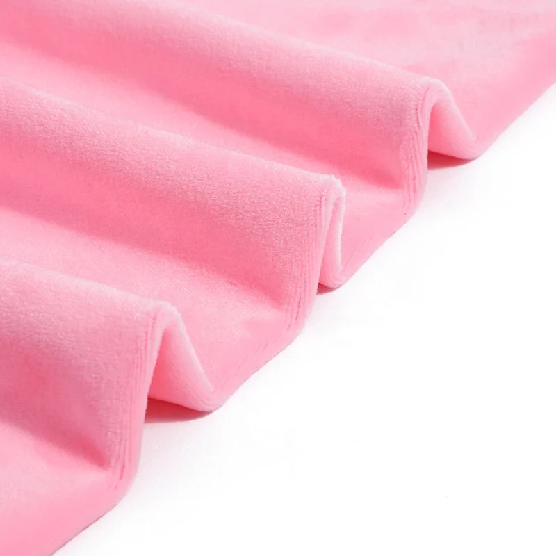 Free Sample Velvet Pajama Fabric Super Soft Spandex Velboa fabric