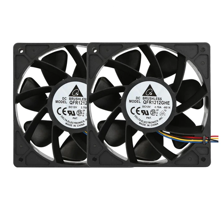  Шариковый подшипник 12038 S7 S9 antminer вентиляторы 120X120X38mm работающего на постоянном токе 12 В в 6000RMP Биткойн Майнер Вентилятор охлаждения btc принимаем