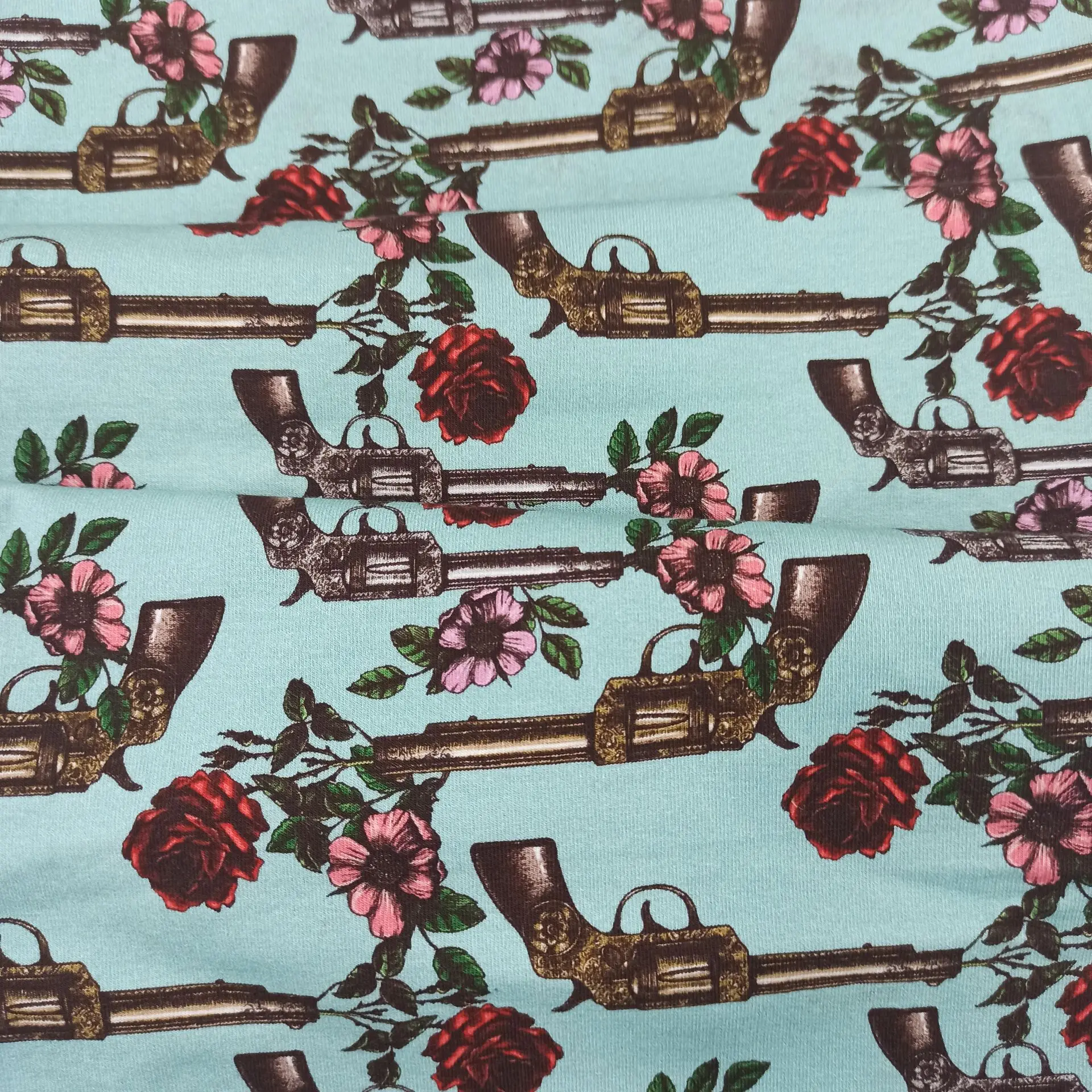 Hot sell NO MOQ High Quality Digital Printing Bamboo Cotton French Terry Fabric for baby clothes