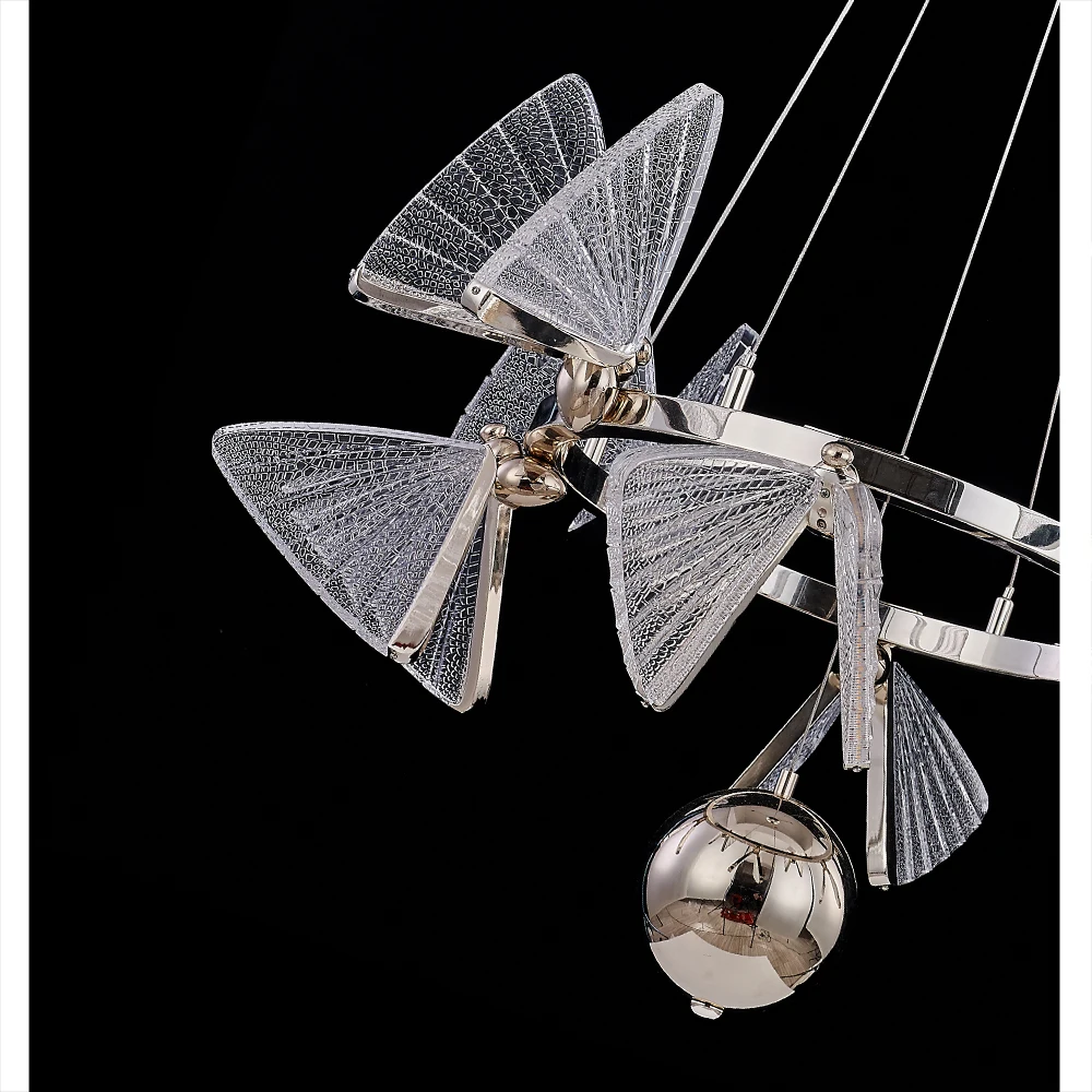 Modern LED Light Butterfly Organic Acrylic Home Romantic Dream Chandelier Bedroom