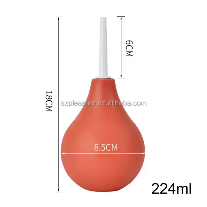 Wholesale 224ml Enema Rectal Shower Cleaning Medical Materials Silicone For Anal Anus  Enema enema pump