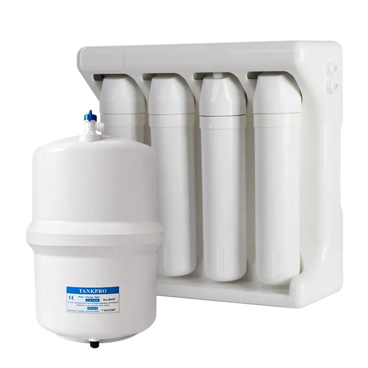 CE Certified 4 Stage 100 GPD 3.2 G Tank Household No Pump No Electricity Under Sink Water Filter RO Reverse Osmosis System