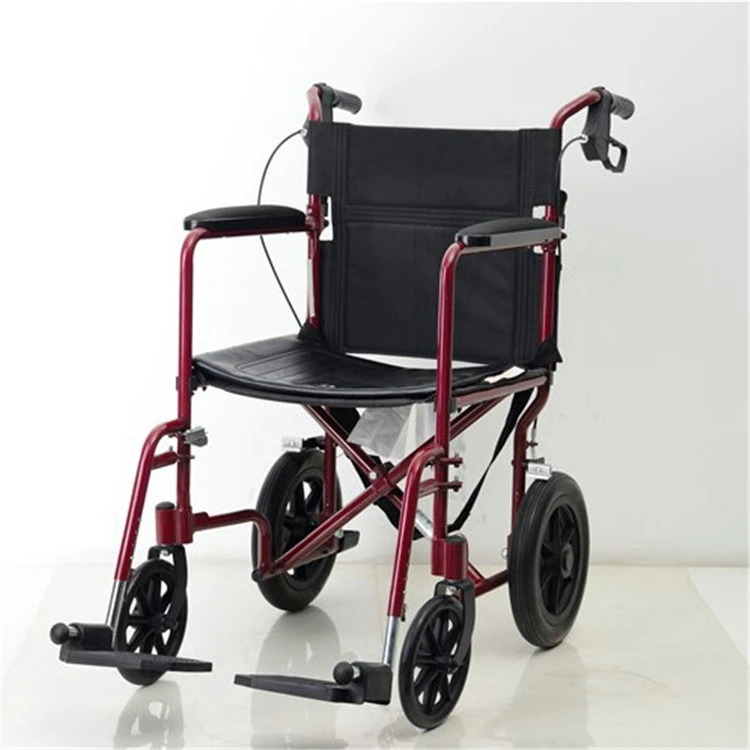 Comfortable aluminum alloy wheelchair convenient for the disabled wheelchair with seat and footrest