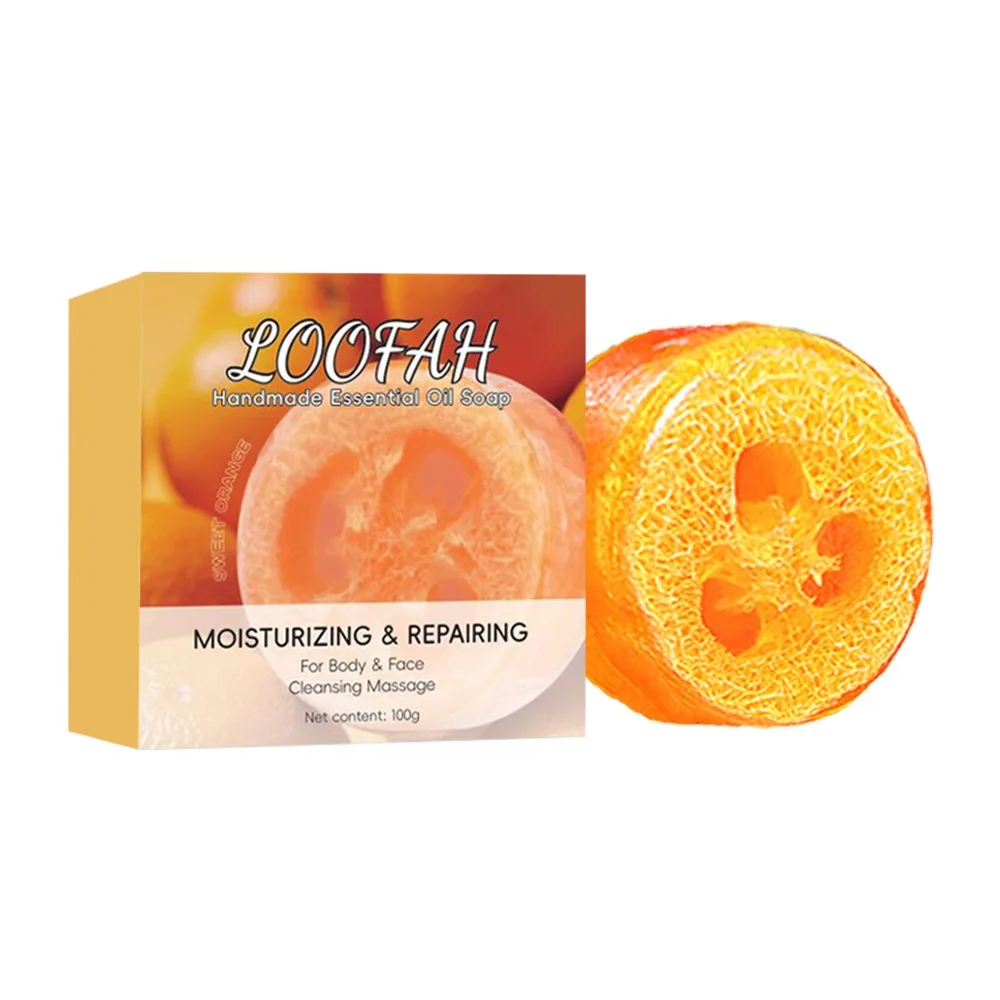 Custom Exfoliating Soap With Loofah Inside Is Suitable For Oily Dry And Sensitive Skin Brightening Skin Scrub Exfoliating Soap