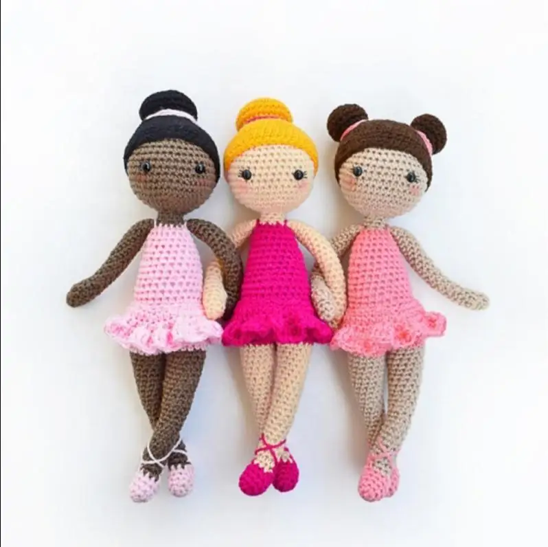 Direct-Factory Wholesales 100% Cotton Baby/Kids Crochet Amigurumi Doll Stuffed Toys