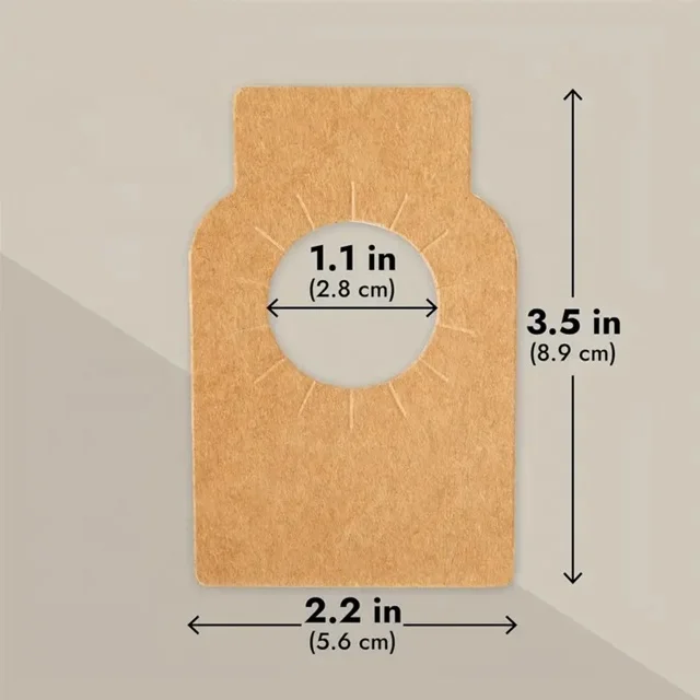 Kraft Paper Wine Bottle Tags for Cellar Collection Hanging Labels for Champagne with Space for Name Year Tasting Notes Printed