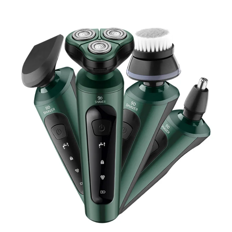 Flexible Waterproof Rotary Electric Shaving Machine Beard Trimmer Foil Electric Razor Shaver for Men 4 in 1 Customized Logo S700