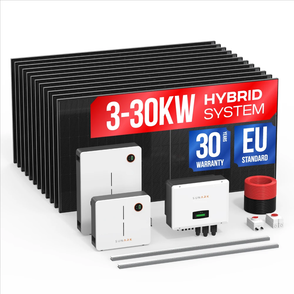 Sunark Chinese Price Solar Power System 3Kw 15Kw 30Kw Hybrid Solar Energy System For Home