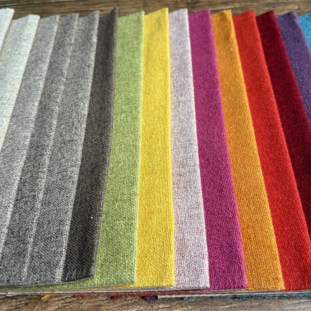 Hot Selling Factory Price Linen Fabric for Armchair Home Design Interiors Loveseat Ottoman Fabrics Z441 Dew