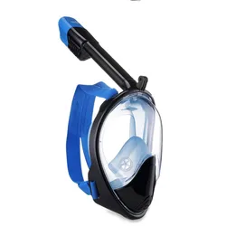 180 degree view PC dry mask full face scuba diving snorkel mask set