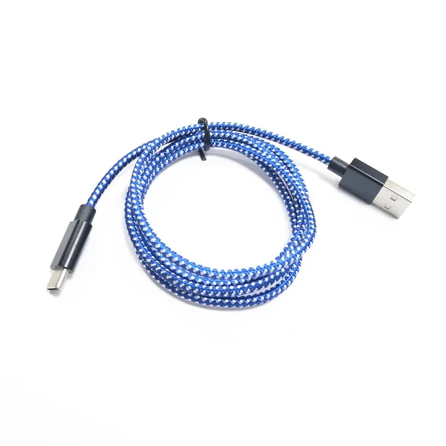 Chinese online High Quality Type C Cable nylon braided 8 pin sync data cable micro 5pin for smartphone series