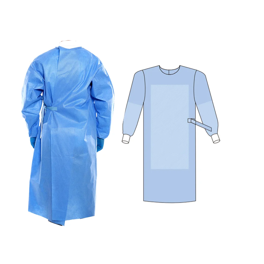 3A Medical Waterproof Operation Isolation Gown Disposable SMMS Reinforced Non-woven Fabric Level 4 Sterile Surgical Gowns