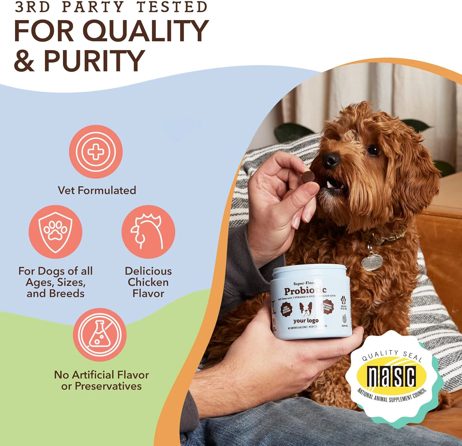 Top Sale Healthcare Pet probiotics help with diarrhea constipation digestive problems gut health dog pet supplement